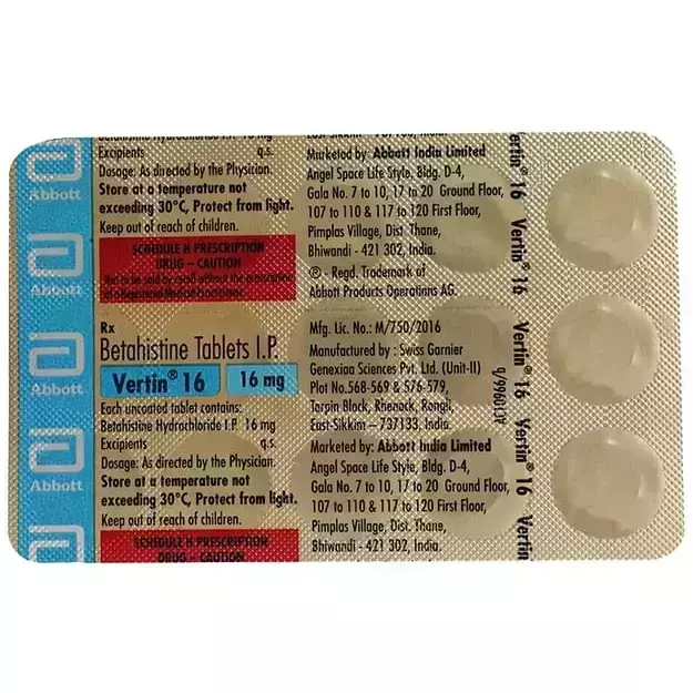 Vertin 16 Tablet